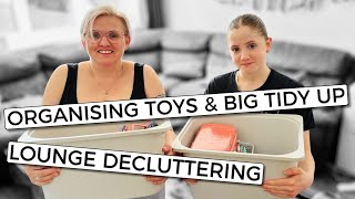 ORGANISING TOYS | LIVING ROOM DECLUTTERING + SPRING CLEAN | The Sullivan Family