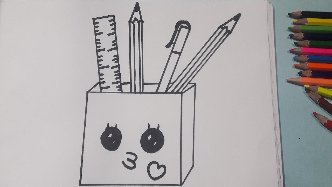 How to draw Pencil Box  Drawing For Beginners - YouTube