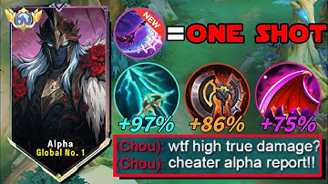 I FINALLY FOUND BEST BUILD FOR UNLI TRUE DAMAGE ALPHA 2025!! (100%BROKEN) | MLBB