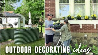 Transforming Our Yard (New Raised Beds)! Decorating my Outdoor Spaces with Gardens & Lots of Flowers