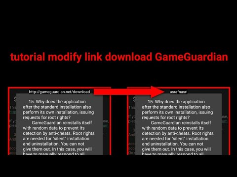 Tutorial modify link download GameGuardian(work in all GG)