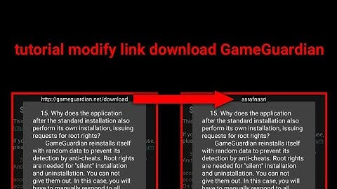 Tutorial modify link download GameGuardian(work in all GG)