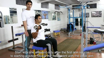 Biceps: Seated Alternate Dumbbell Bicep Curls, Tutorials by Rao