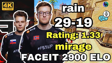 rain 29Kills w/frozen (mirage) | FACEIT 2900 ELO | Jan 19, 2025 | CS2 POV/DEMO