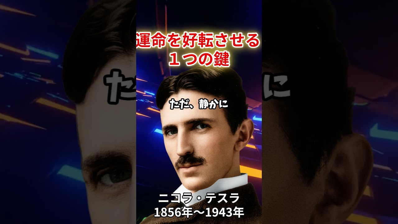 あなたの人生は今日から変わる。テスラが明かす「運命を好転させる」たった一つの鍵~ニコラ・テスラ~ #偉人 #名言 #いい言葉
