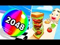 Ball Run 2048 | Sandwich Runner - All Level Gameplay Android,iOS - TERA NEW APK UPDATE