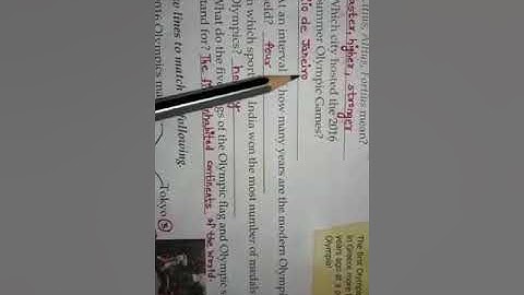 Class -3 Gk Topic Olympics knowhow