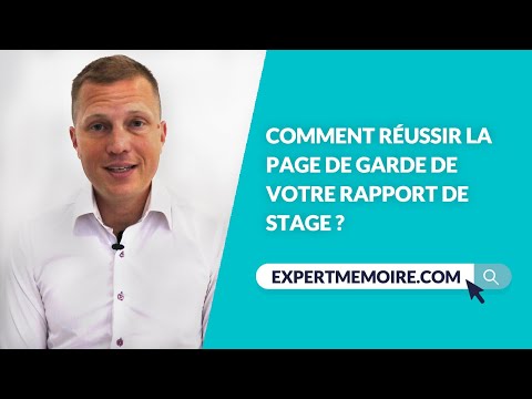 Comment réussir la page de garde de votre rapport de stage?