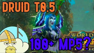 WoW Classic - Druid Feralheart Rainment (Tier 0.5) 4 piece bonus: 100+ mp5 potential!
