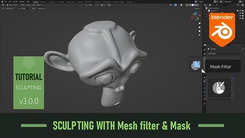 Blender Tutorial 3.0.0: SCULPTING TECHNIQUE WITH Mesh Filter & Mask  & move tools