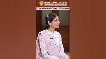 IAS Srishti Dabas (rang 6, CSE 2023) proefinterview | Vajirao & Reddy Instituut