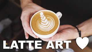 Latte art training with new coffee tools!