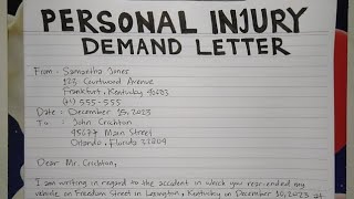 How To Write A Personal Injury Demand Letter Step by Step Guide | Writing Practices