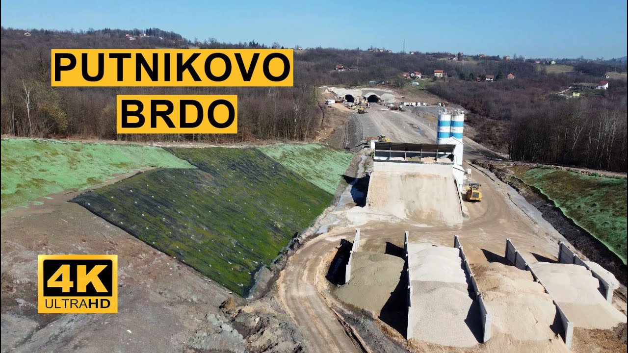 Koridor 5C Doboj.Tunel i vijadukt  Putnikovo Brdo 1.  Februar 2024. Dron 4K.