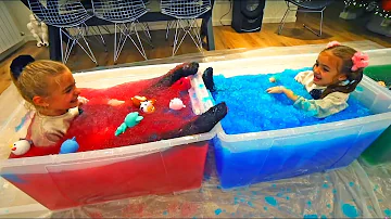 Las Ratitas se bañan en gelatina de colores con sus bebés