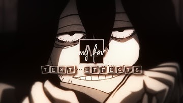 my favorite text effects on after effects