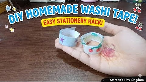 DIY Washi Tape at Home! 🎀 How to Make Cute Paper Tape (No Sticker Paper Needed)#diy #diycraft