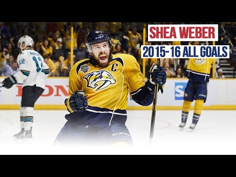 Shea Weber's All Goals from the 2015-2016 NHL Season and Playoffs