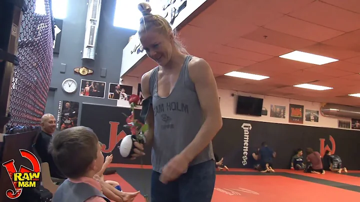 Happy Valentine's Day! Holly Holm, Yana Kunitskaya, and Jodie Esquibel get flowers