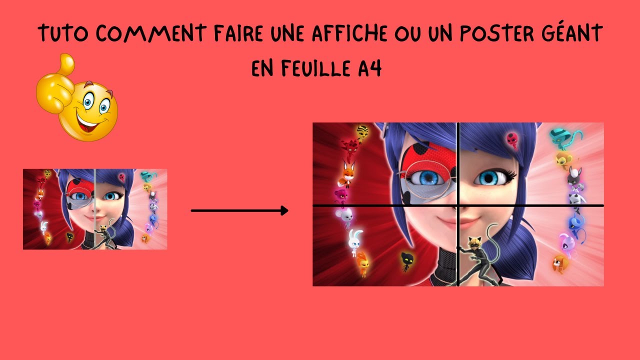 TUTO COMMENT FAIRE UNE AFFICHE OU UN POSTER GÉANT EN FEUILLE A4
