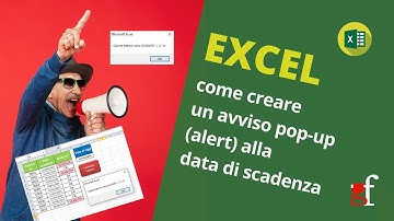 Excel: avviso scadenze con pop-up (alert)