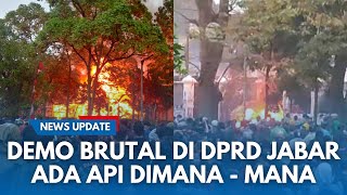 BANDUNG JADI LAUTAN API!! Mencekam Saat Gedung DPRD Jabar Dipenuhi Api Akibat Lemparan Bom Molotov