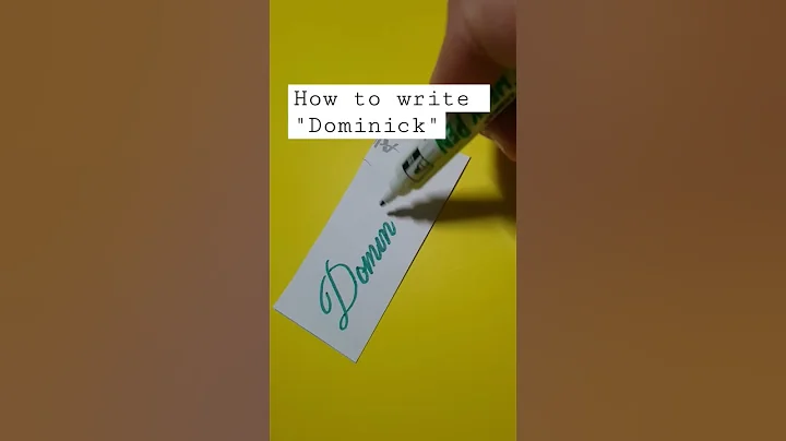 How to write "Dominick" | English cursive handwrit...