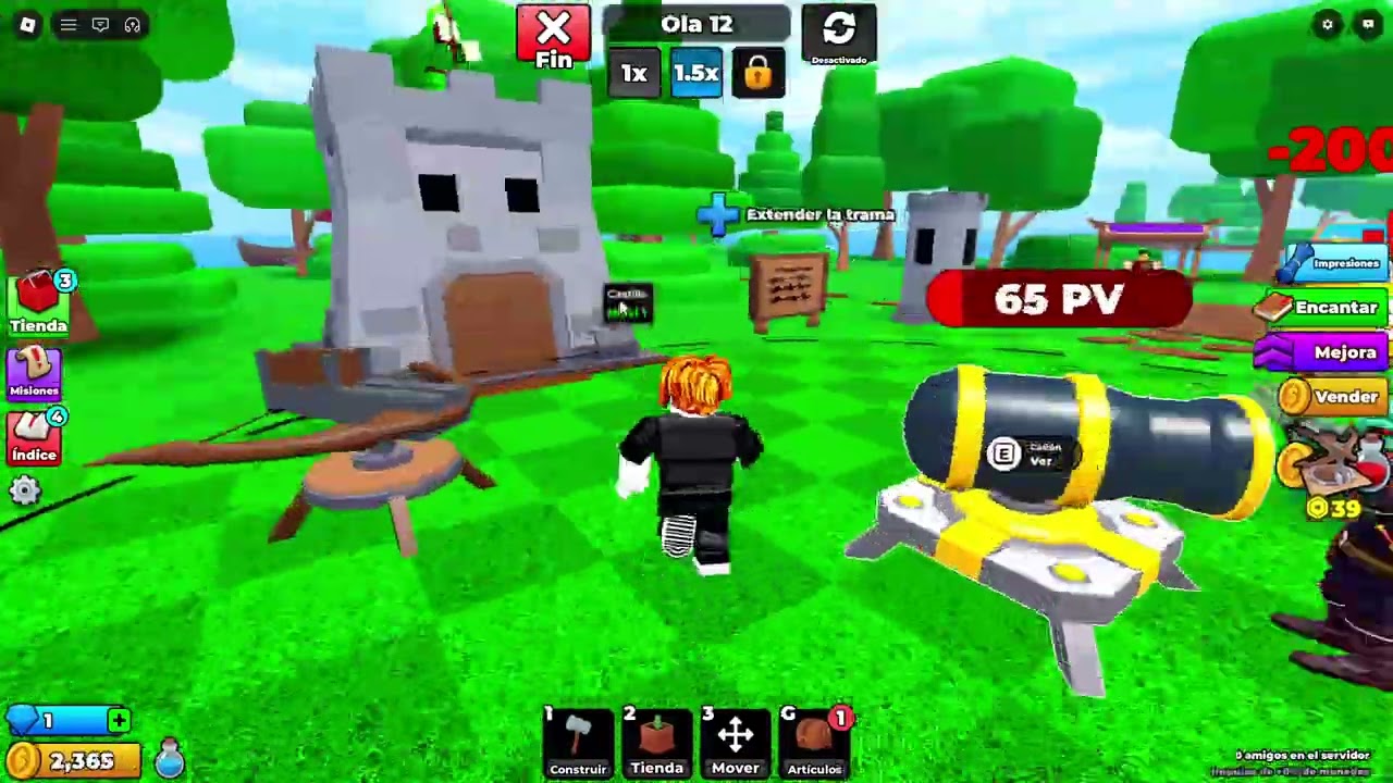 Jugando defiende tu castillo en #roblox  no crearas lo que paso 