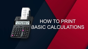 Printing Calculator - How To Print Basic Calculations