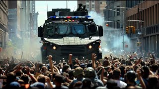 It Begins Army Tanks Clear Peaceful Nyc Protests