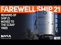 Ship 21 Engine Section Moved to the Scrapyard | Starship Boca Chica