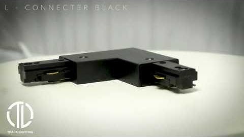 TRACK LIGHTING L-CONNECTOR FOR SINGLE CIRCUIT TRACK LIGHTING IN BLACK