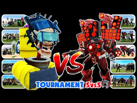 🔥🔥🔥SUPER TOURNAMENT 5VS5 SKIBIDI TOILET TEAM VS CAMERAMAN TEAM IN GARRY`S MOD🔥🔥🔥