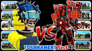 🔥🔥🔥SUPER TOURNAMENT 5VS5 SKIBIDI TOILET TEAM VS CAMERAMAN TEAM IN GARRY`S MOD🔥🔥🔥