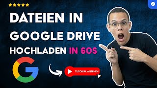 Wie man DATEIEN auf GOOGLE DRIVE von Ihrem LAPTOP oder PC HOCHLÄDT und TEILT in 60S