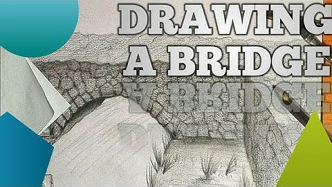 How to draw in one point perspective (Drawing a stone bridge)