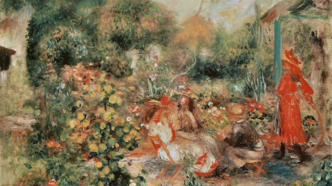 Impressionist Art - Renoir, Young Girls in the Garden at Montmartre & Others