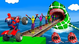 Download Lagu الرجل العنكبوت انقاذ باتمان Spider-Man Rescue batman vs iron man vs venom funny Game GTA 5 superhero MP3