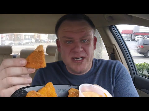 Taco Bell ☆VOLCANO CRISPY CHICKEN CHIPS☆ w/Lava Sauce TEST MARKET REVIEW☆!!!
