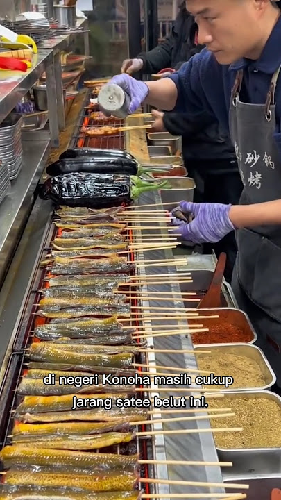 Ternyata begini proses pembuatan sate belut#food #kuliner #sate #shorts #shortvideo