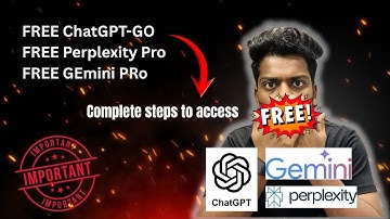 ChatGPT-GO, Perplexity Pro, and Gemini Pro for FREE ACCESS NOW | Tech.Boy.Deepak