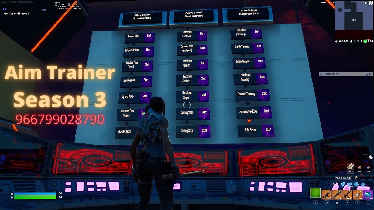 Fortnite Aim Trainer Season 3 ( Improve Fast ) - Fortnite Training Map - How To Aim Better Fast -