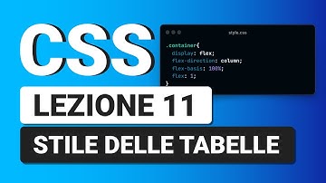CSS3 Tutorial Italiano 11 - Stile delle Tabelle per renderle leggibili
