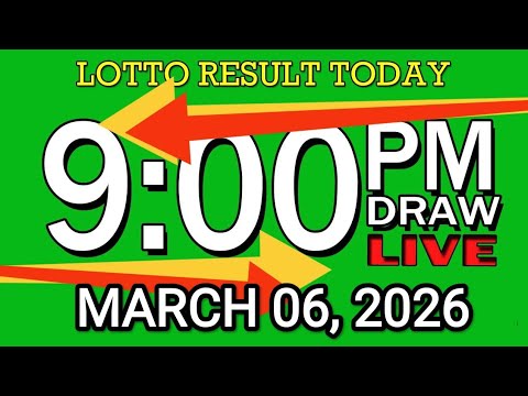 LIVE 9PM LOTTO RESULT TODAY MARCH 06, 2026 #2D3DLotto #9pmlottoresultMarch06,2026 #swer3result