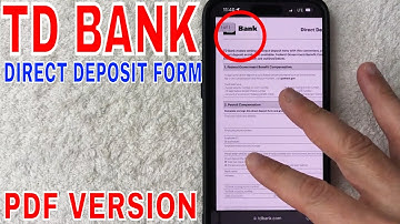 ✅ TD Bank Direct Stortingsformulier 🔴