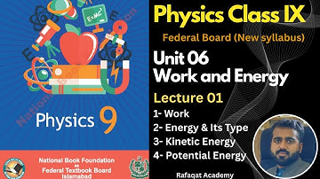 Unit 6 |Work and Energy | Class 9 Physics|Chapter 6 New Book | Federal Board| FB| FBISE| NBF|