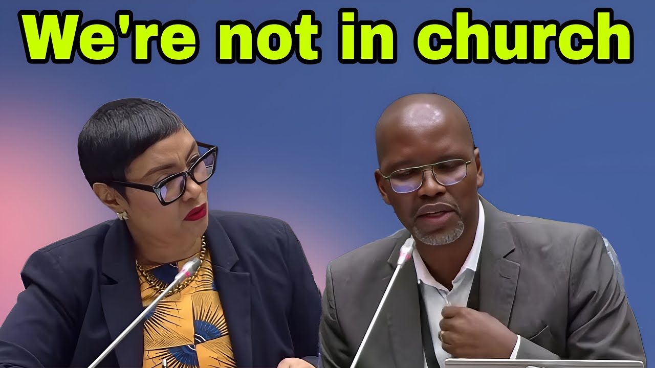 Tension: Dereleen James clashes with Witness at adhoc committee. We're not in. church here.