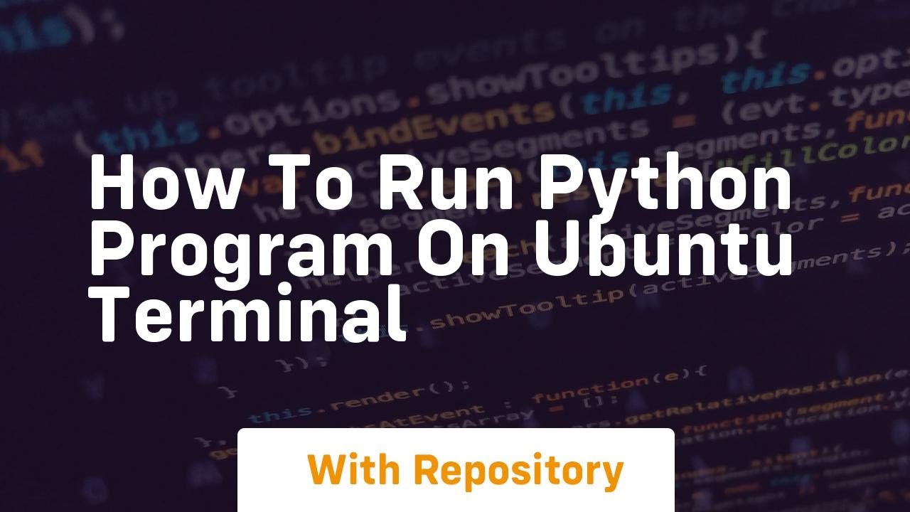 how to run python program on ubuntu terminal - YouTube
