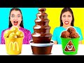 Fille Riche vs Fille Fauchée Défi Fondue Au Chocolat | Recettes Culinaires Géniales Choco DO