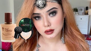 Paani Paani Makeup Look Recreated using SUNISA CC CREAM & OLIVIA FOUNDATION | Smokey Eye Makeup screenshot 2